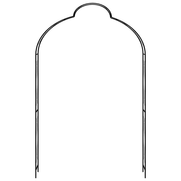 Garden Arches Garden Arch Black 150X34x240 Cm Iron