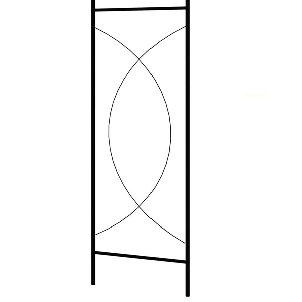 Garden Arches Garden Arch Black 150X34x240 Cm Iron