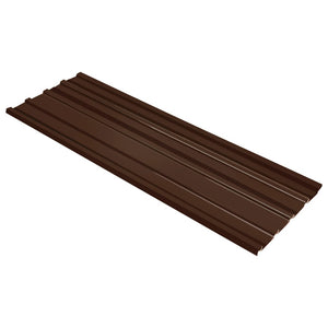 Roof Sheets & Panels Roof Panels 12 Pcs Galvanised Steel Brown