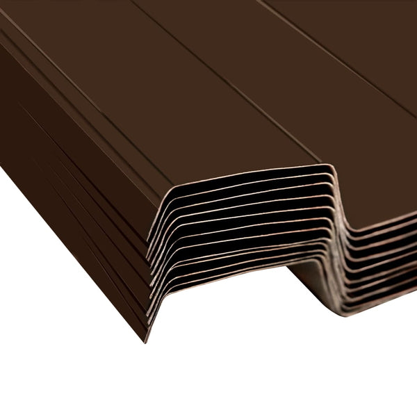 Roof Sheets & Panels Roof Panels 12 Pcs Galvanised Steel Brown