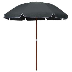 Patio Umbrellas Parasol With Steel Pole 240 Cm Anthracite