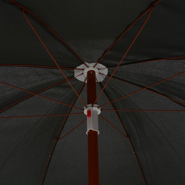 Patio Umbrellas Parasol With Steel Pole 240 Cm Anthracite