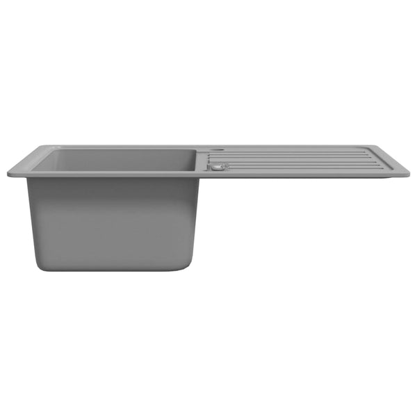 Kitchen Sinks Granite Kitchen Sink Single Basin With Drainer Reversible Grey