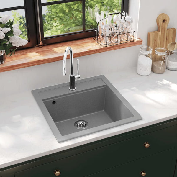 Kitchen Sinks Granite Kitchen Sink Single Basin Grey