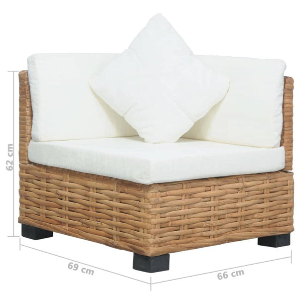 Sofas, Armchairs & Couches Corner Sofa With Cushions Natural Rattan