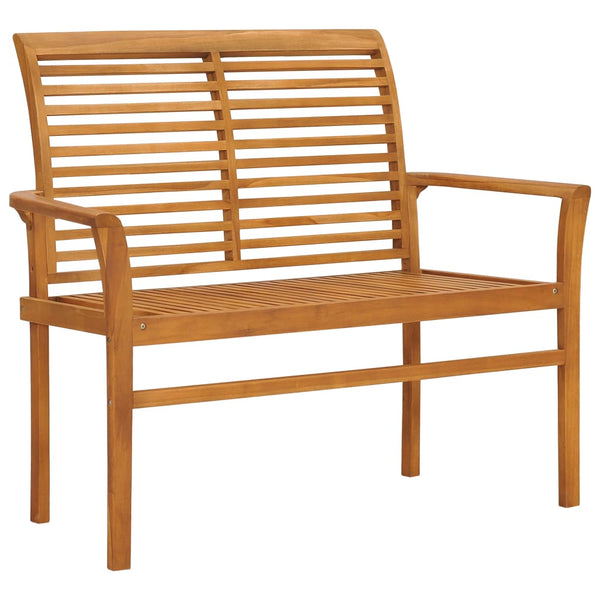 Garden Bench 112 Cm Solid Teak Wood