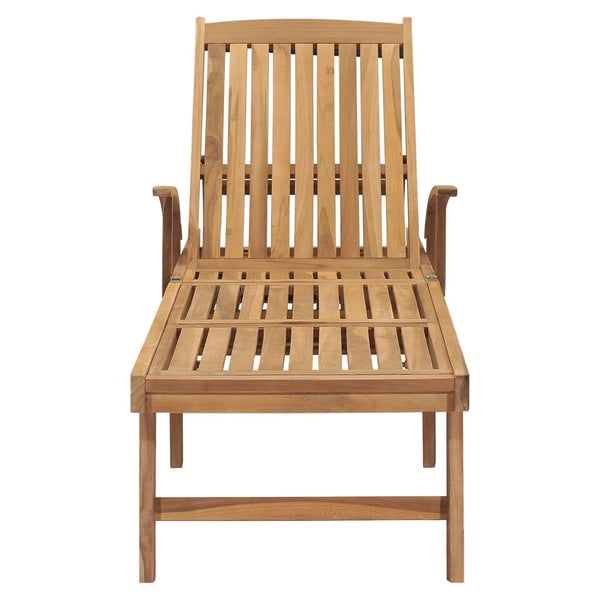 Loungers Sun Lounger With Table Solid Teak Wood