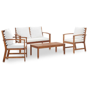 Patio Furniture Sets 4 Piece Garden Lounge Set With Cushions Solid Acacia Wood