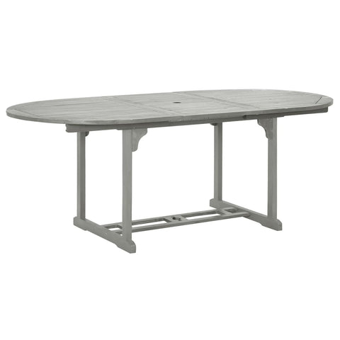 Patio & Garden Tables Garden Table Grey 200X100x75 Cm Solid Acacia Wood