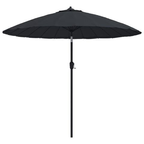 Patio Umbrellas Outdoor Parasol With Aluminium Pole 270 Cm Black