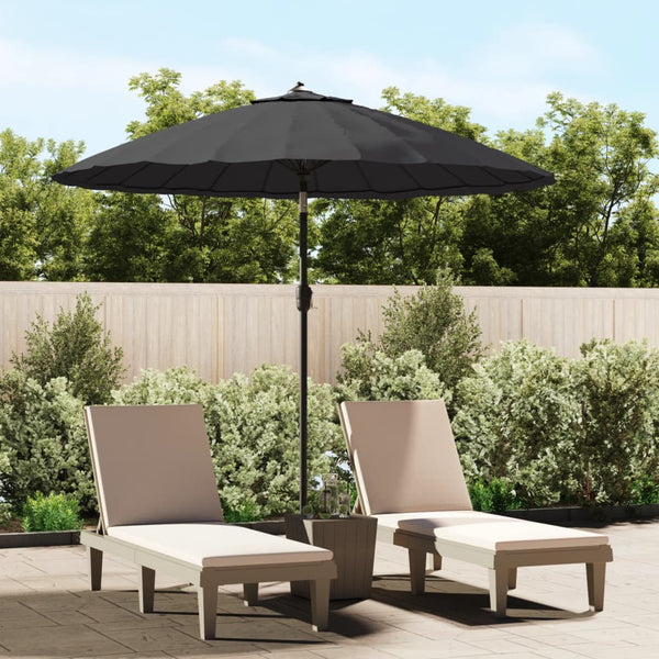 Patio Umbrellas Outdoor Parasol With Aluminium Pole 270 Cm Black