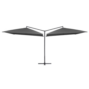 Double Parasol With Steel Pole 250X250 Cm Anthracite