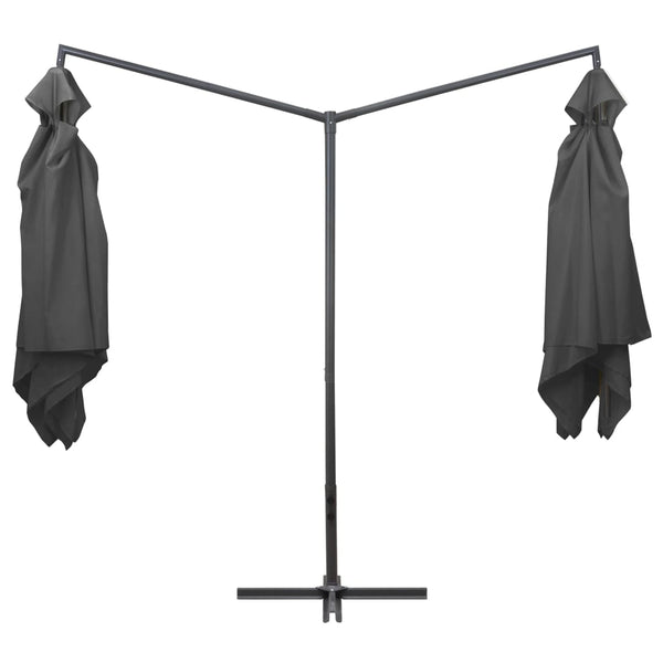 Double Parasol With Steel Pole 250X250 Cm Anthracite