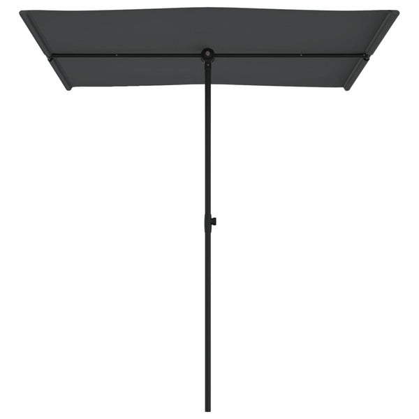 Patio Umbrellas Outdoor Parasol With Aluminium Pole 180X110 Cm Anthracite