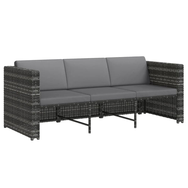 Patio Furniture Sets 4 Piece Garden Lounge Set With Cushions Poly Rattan Grey