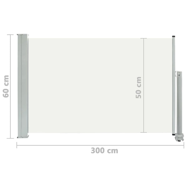 Patio Retractable Side Awning 60X300 Cm