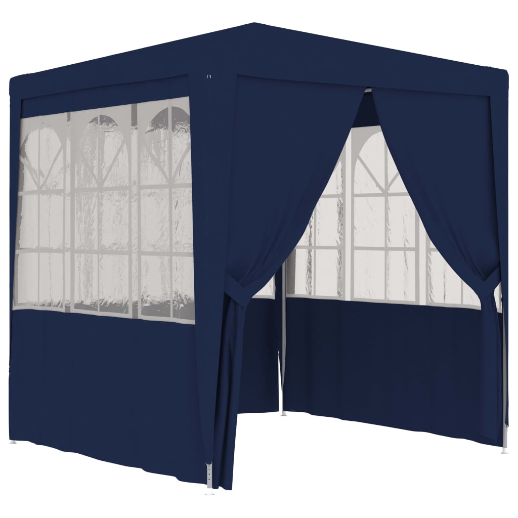 Marquees Professional Party Tent With Side Walls 2X2 M Blue 90 G/M