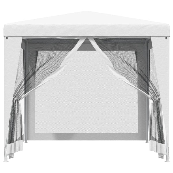 Party Tent With 4 Mesh Sidewalls 2.5X2.5 White