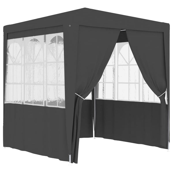 Marquees Professional Party Tent With Side Walls 2X2 M Anthracite 90 G/M