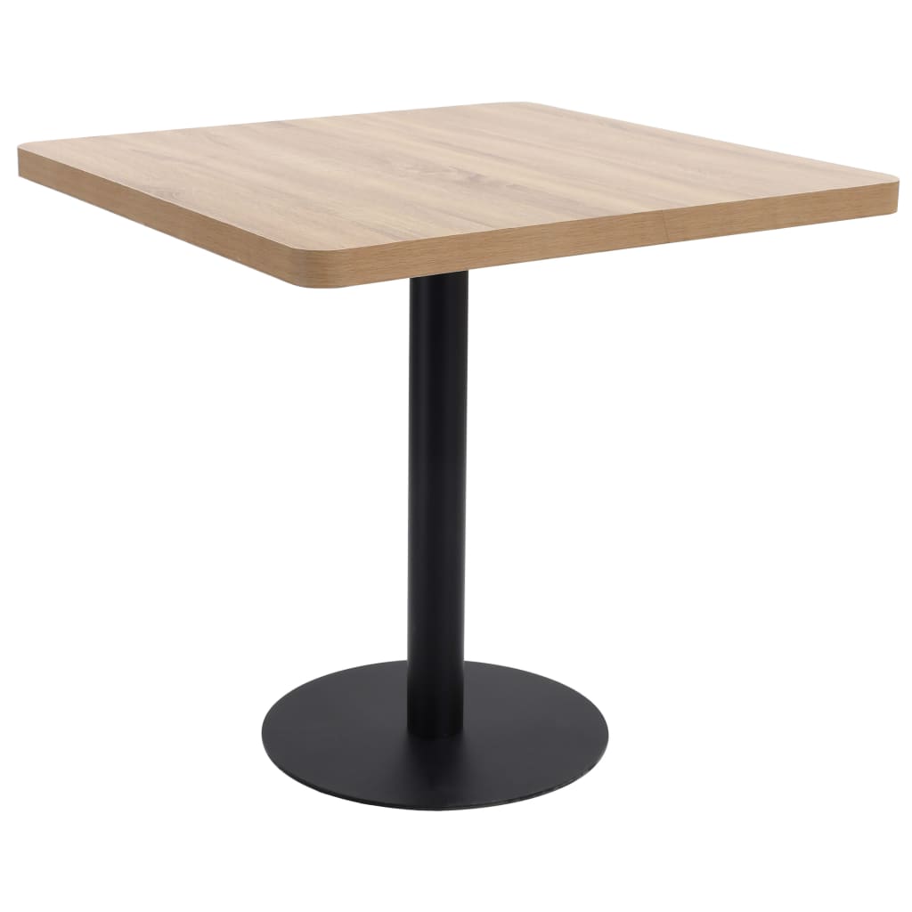 Tables Bistro Table Light Brown 80X80 Cm Mdf