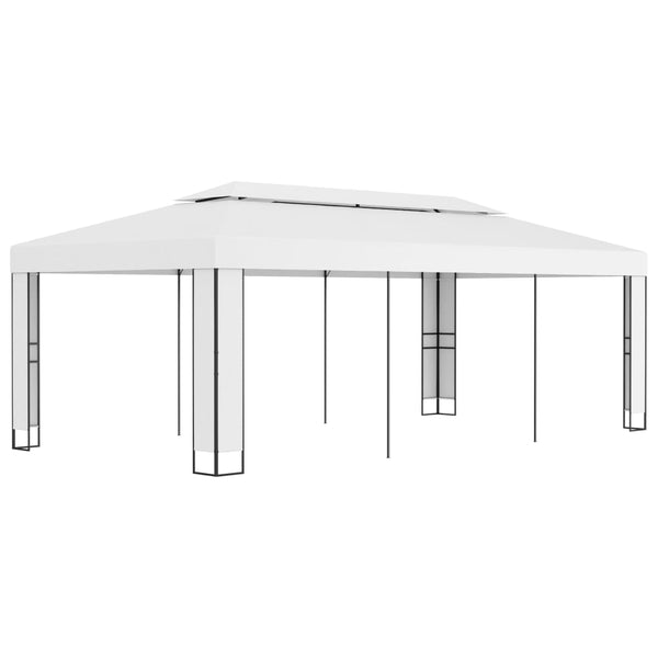 Gazebos & Pergolas Gazebo With Double Roof 3X6 M White