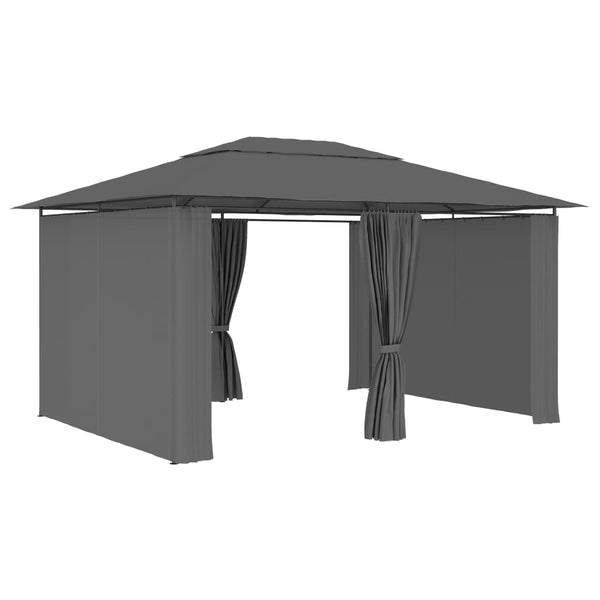 Marquees Garden Marquee With Curtains 4X3 Anthracite