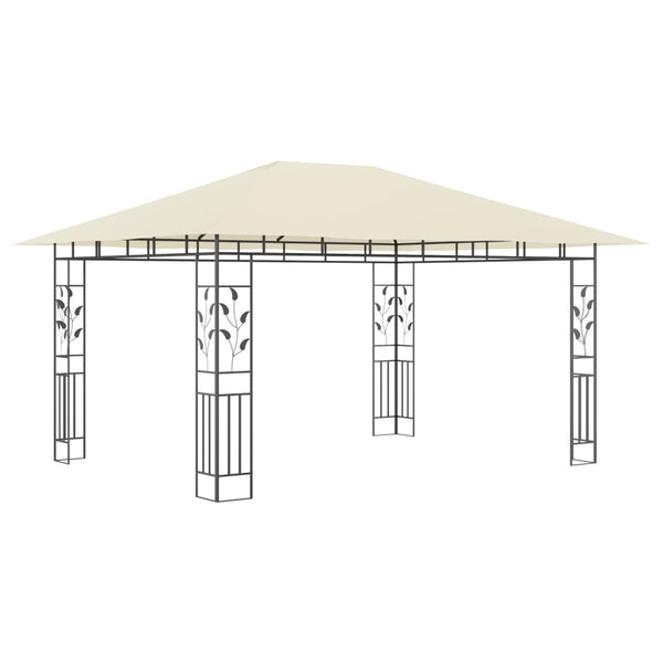 Gazebos & Pergolas Gazebo With Mosquito Net 4X3x2.73 Cream 180 G/M