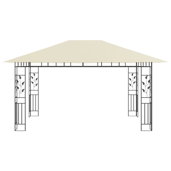 Gazebos & Pergolas Gazebo With Mosquito Net 4X3x2.73 Cream 180 G/M