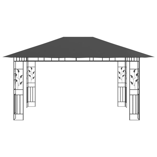 Gazebo With Mosquito Net 4X3x2.73 Anthracite 180 G/M