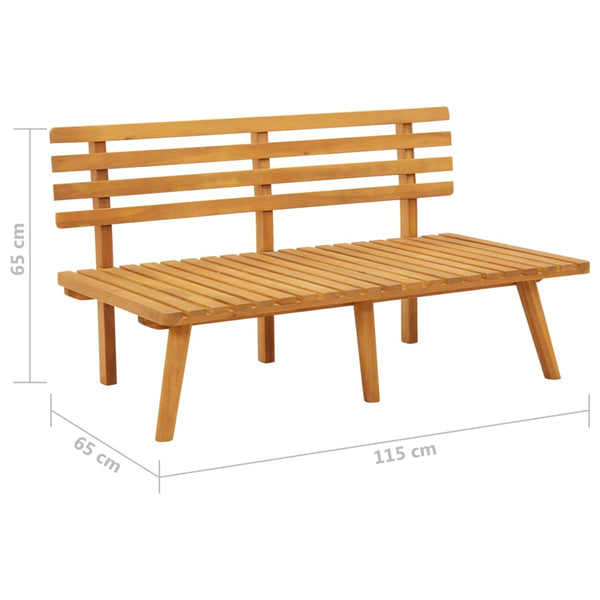 Patio Benches Garden Bench With Cushions 115 Cm Solid Acacia Wood