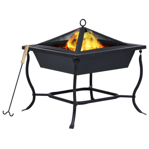 Fire Pits Fire Pit Black 42X42x45 Cm Steel