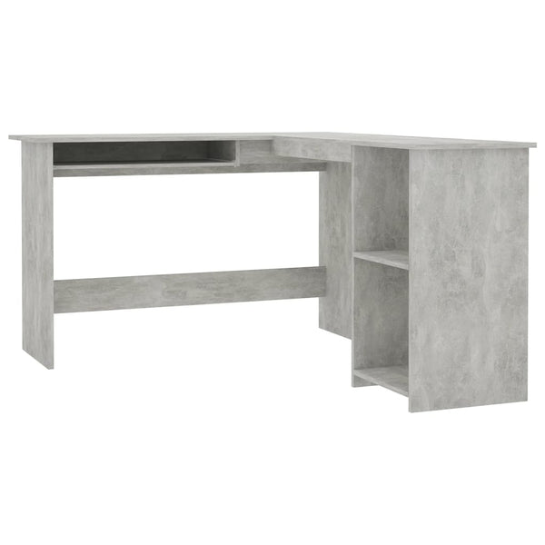 Home Office Desks L Shaped Corner Desk Concrete Grey 120X140x75 Cm Engineered Wood