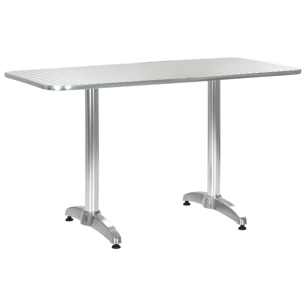 Patio & Garden Tables Garden Table Silver 120X60x70 Cm Aluminium