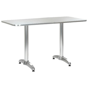 Patio & Garden Tables Garden Table Silver 120X60x70 Cm Aluminium