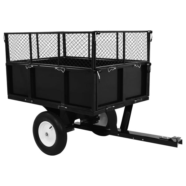 Wheelbarrows Carts Wagons Tipping Trailer For Lawn Mower 300 Kg Load