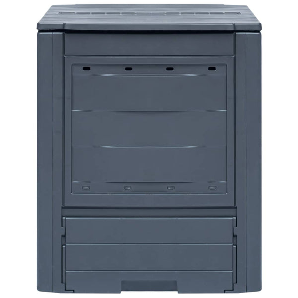 Garden Compost Bins Garden Composters 2 Pcs Grey 60X60x73 Cm 520 L