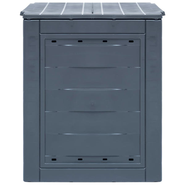 Garden Compost Bins Garden Composters 2 Pcs Grey 60X60x73 Cm 520 L