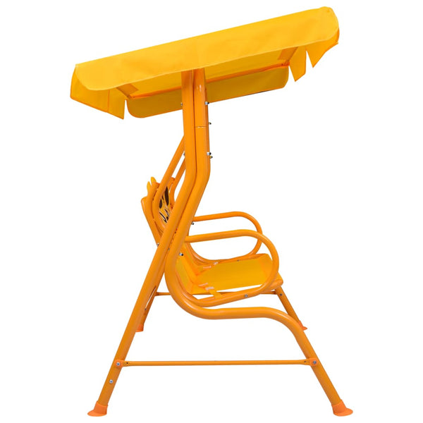 Swing Seats Kids Swing Bench Yellow 115X75x110 Cm Fabric