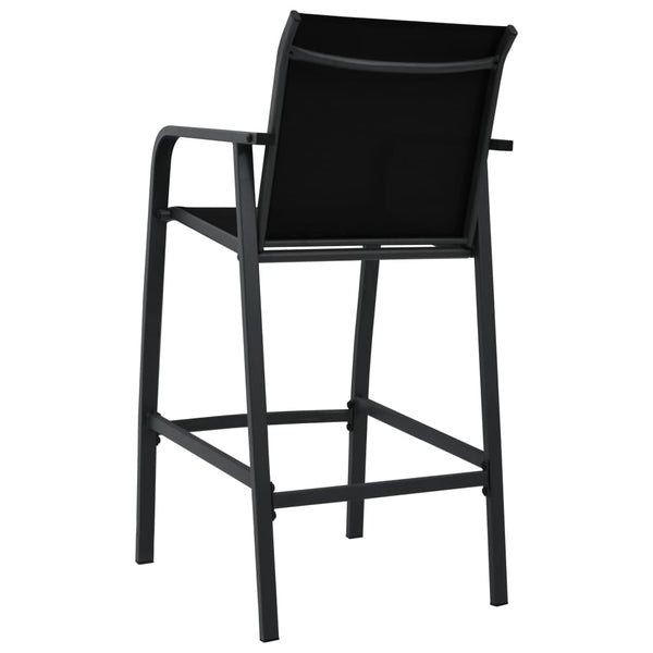 Patio Chairs Garden Bar Chairs 2 Pcs Textilene