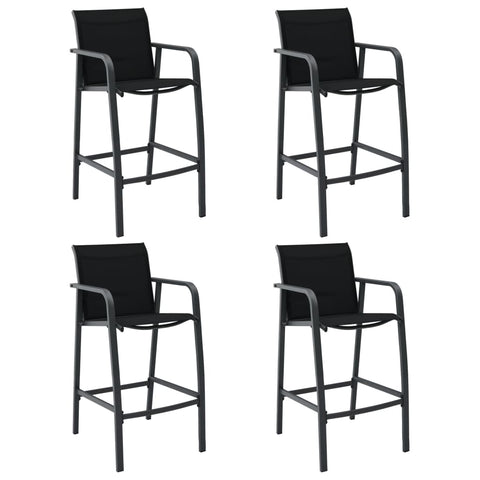 Garden Bar Chairs 4 Pcs Textilene