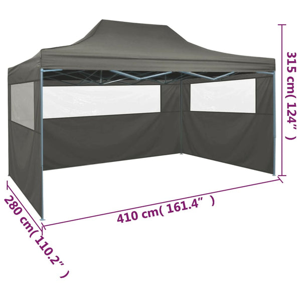 Professional Folding Party Tent With 3 Sidewalls 3X4 M Steel