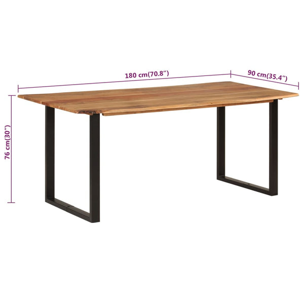 Dining Tables Dining Table 180X90x76 Cm Solid Acacia Wood