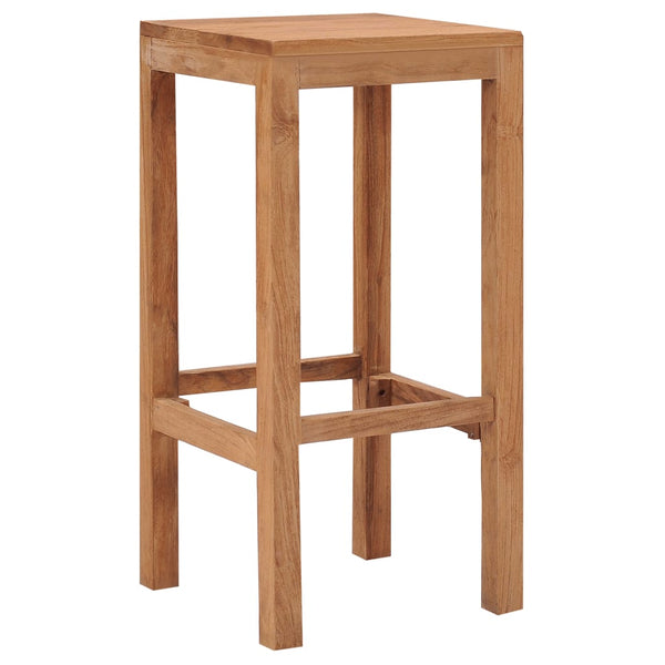 Benches Bar Stools Bar Stools 4 Pcs Solid Wood Teak