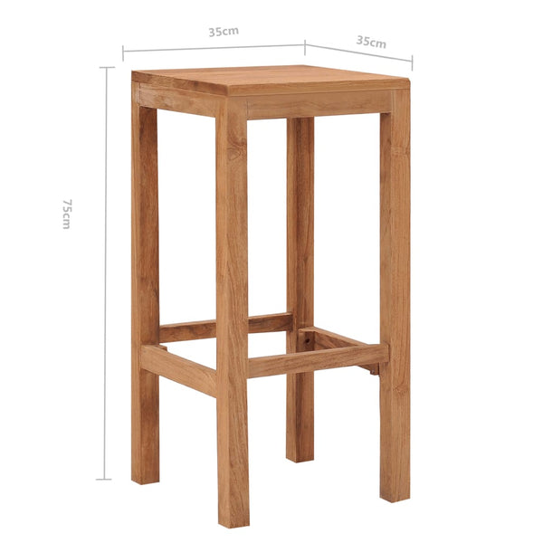 Benches Bar Stools Bar Stools 4 Pcs Solid Wood Teak