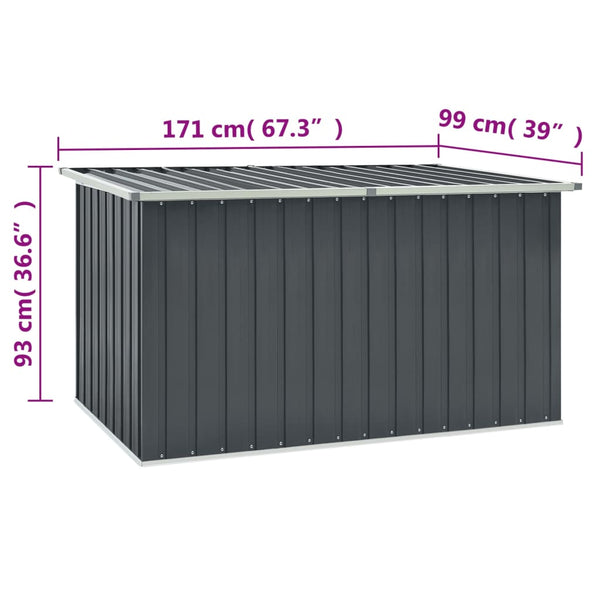 Storage Deck Boxes Garden Storage Box Grey 171X99x93 Cm