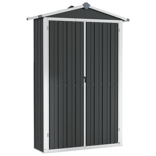 Sheds Summerhouses Carports Garden Shed Anthracite 116X45x175 Cm Galvanised Steel