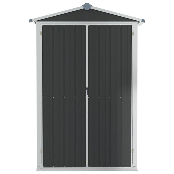 Sheds Summerhouses Carports Garden Shed Anthracite 116X45x175 Cm Galvanised Steel