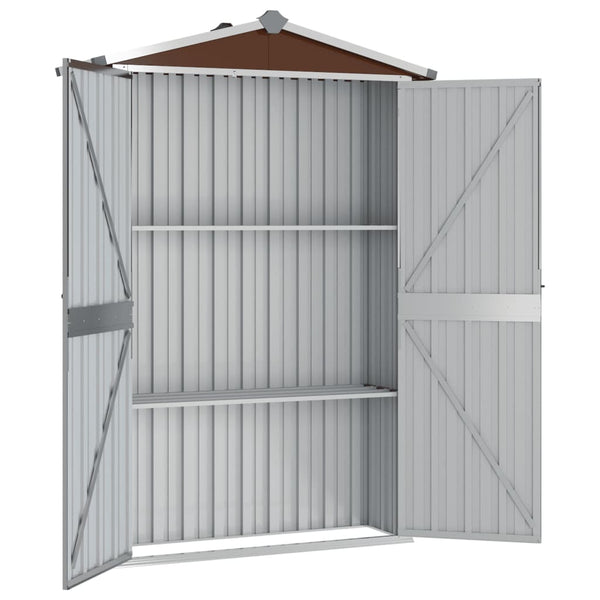 Sheds Summerhouses Carports Garden Shed 116X45x175 Cm Galvanised Steel