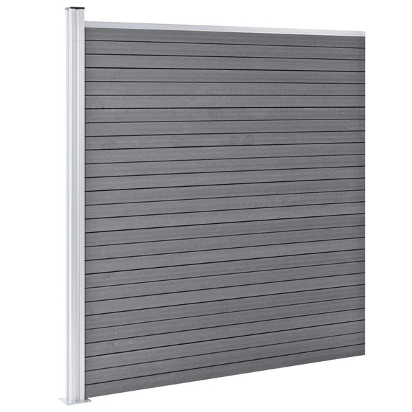 Fence Panels Garden Fence Wpc 175X186 Cm Grey