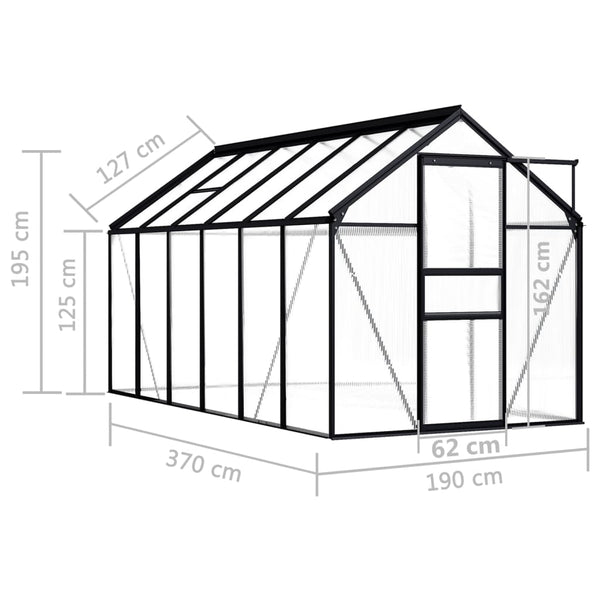 Greenhouse Anthracite Aluminium 7.03 M